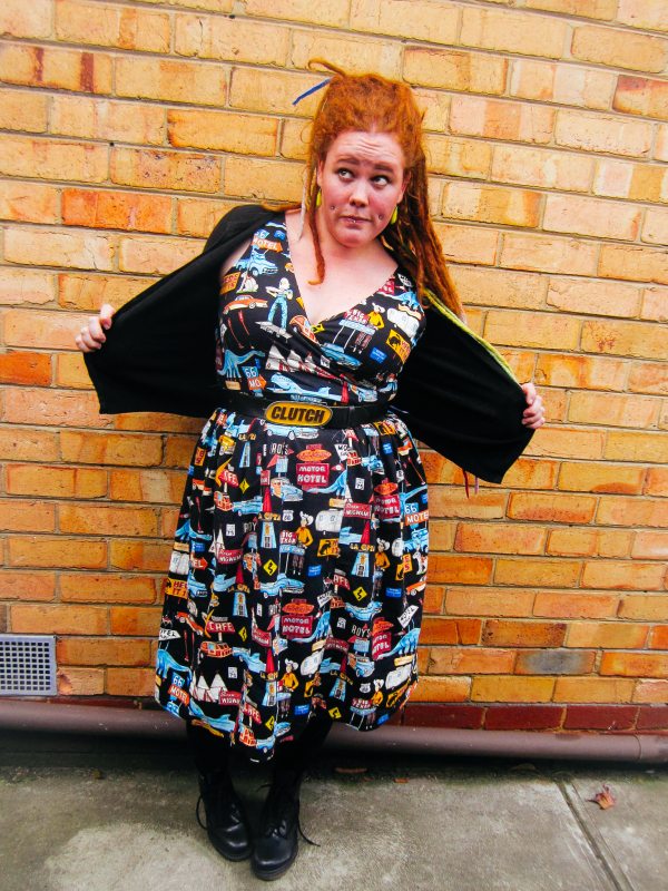 kobi jae horror kitsch bitch fat fatty girl tattooed plus-size bbw zombie scooter club inked dimples dreads ootd blog blogger aussie australian ootd chubby dreadlocks melbourne coloured colored rainbow 