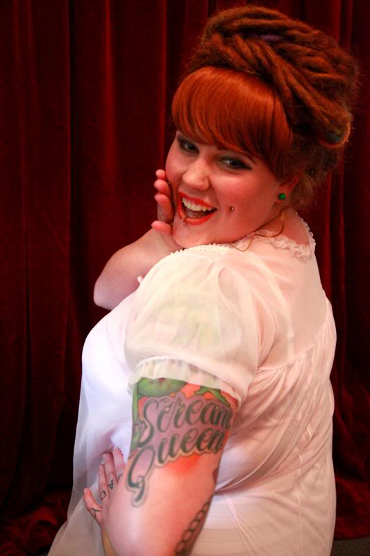 kobi jae horror kitsch bitch fat fatty girl tattooed plus-size bbw zombie scooter club inked dimples dreads ootd blog blogger aussie australian ootd chubby dreadlocks melbourne coloured colored rainbow 