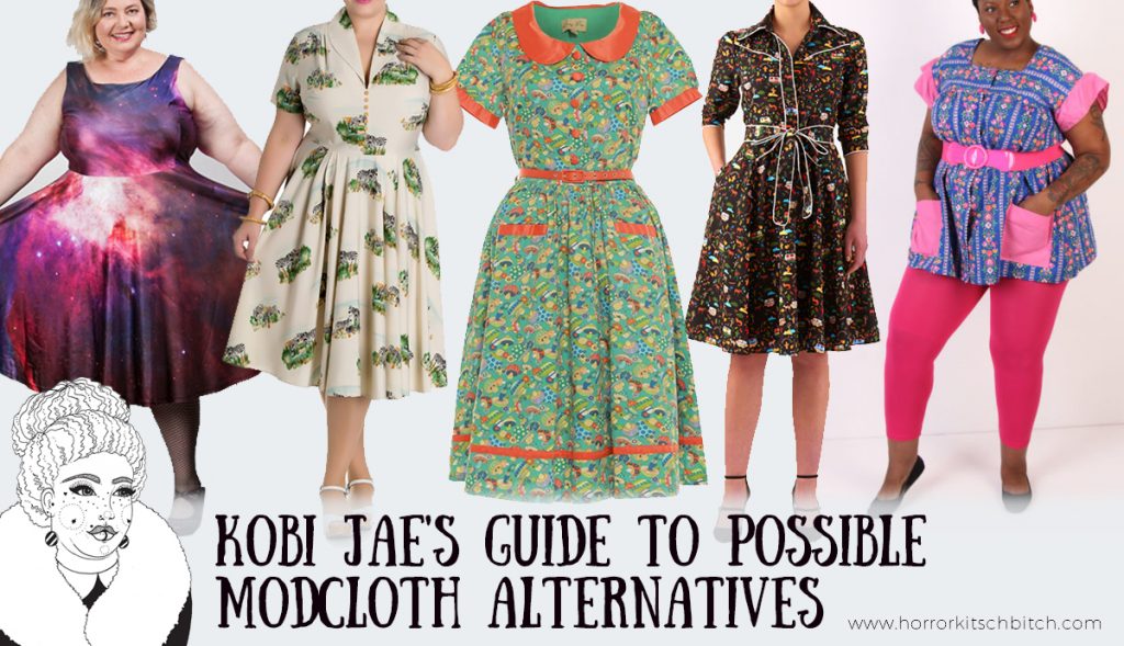 Kobi Jae of Horror Kitsch Bitch's guide to Modcloth Alternatives for Plus Size Vintage and Unique Fashion